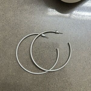 Large Silver Hoops